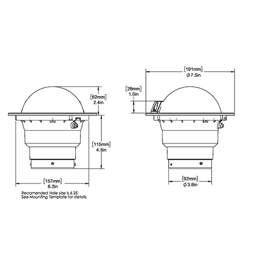 Ritchie SS5000 SuperSport Compass Flush Mount Black SS5000