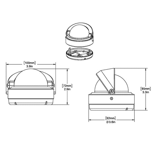 Ritchie S53 Explorer Compass Surface Mount Black S53