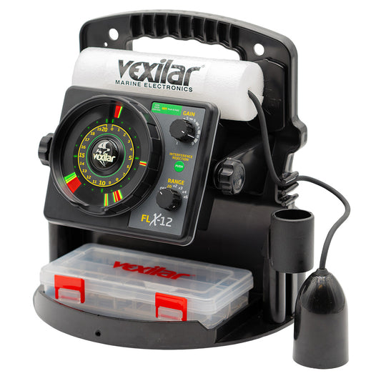 Vexilar FLX12 Pro Pack II Fishing System w12 Degree Ice Ducer PPX1212