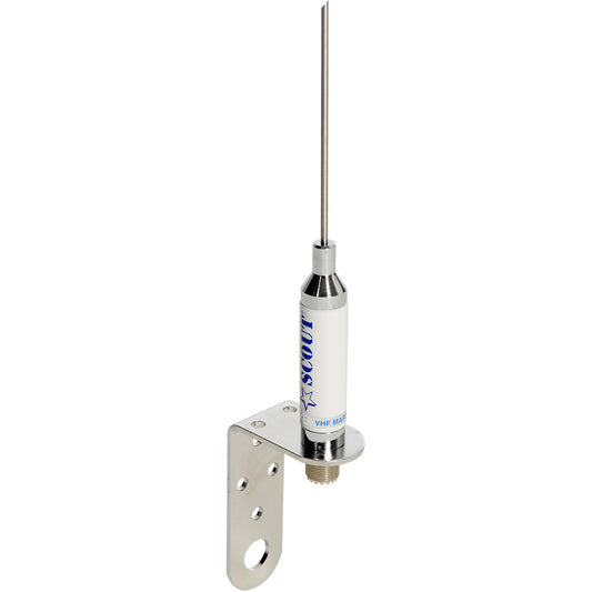 Scout 3 Stainless VHF Whip 3dB wBracket fSailboats No Cable PF AN NVHF00012T