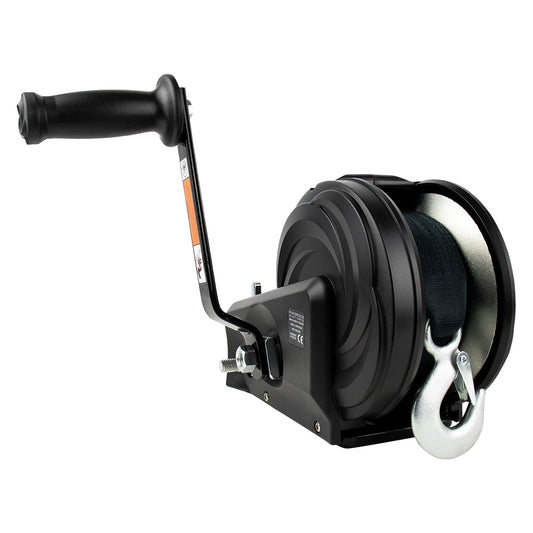 Powerwinch Select Series Winch 1800lb 2 Speed 8 Crank Arm Carbon Black 21400W18008BR