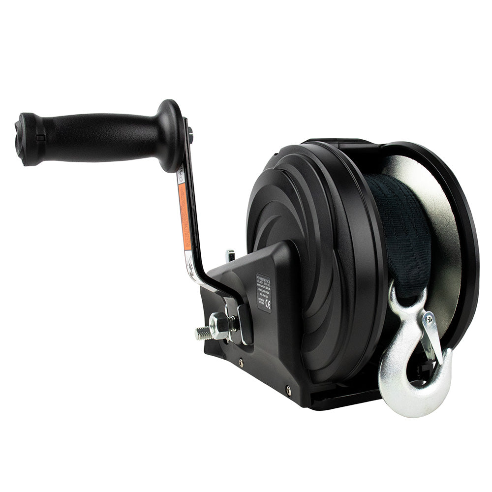 Powerwinch Select Series Winch 2000lb 2 Speed 6 Crank Arm Carbon Black 21400W20006BR
