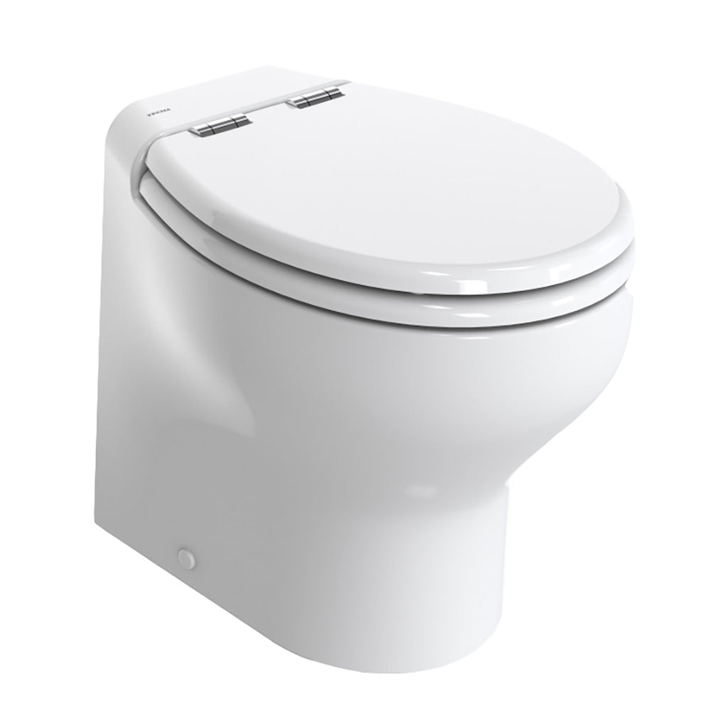 Thetford Silence Plus 2G wWood Polyester Soft Close Seat Standard Solenoid High White 12V TS2G012NWD00C00