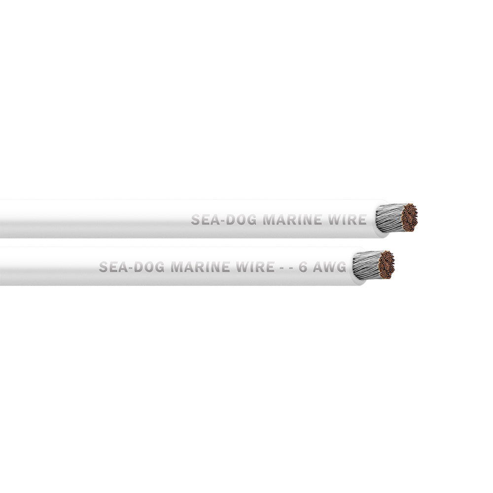 SeaDog 6 AWG White Battery Cable 100 8006052