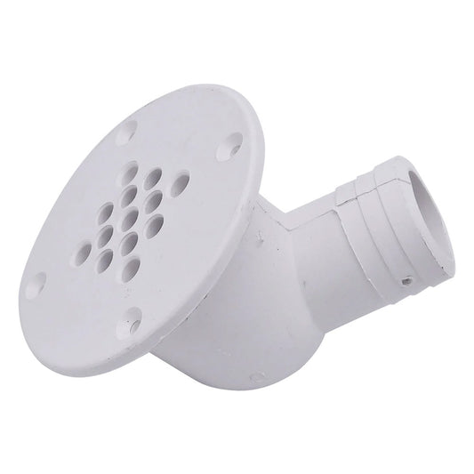 TM Marine 90Degree Cockpit Scupper Drain White CSD92DP