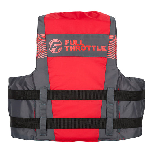 Full Throttle Adult Nylon Life Jacket LXL BlackRed 11220010005026