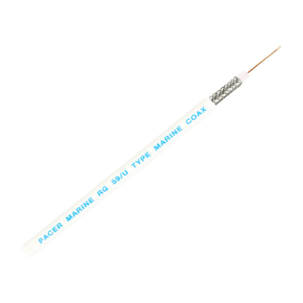 Pacer RG59UW Coax Cable White 150 MRG59UW150