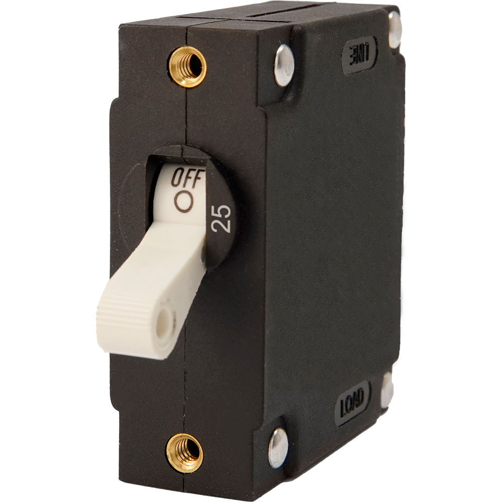 Egis A Series White Toggle Panel Mount Circuit Breaker Single Pole 25A 320125