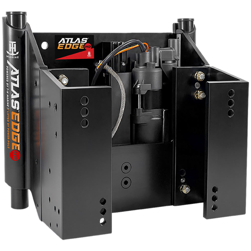 TH Marine ATLAS EDGE 12 Set Back Hydraulic Jack Plate Heavy Duty Black AHJE12VHDBDP