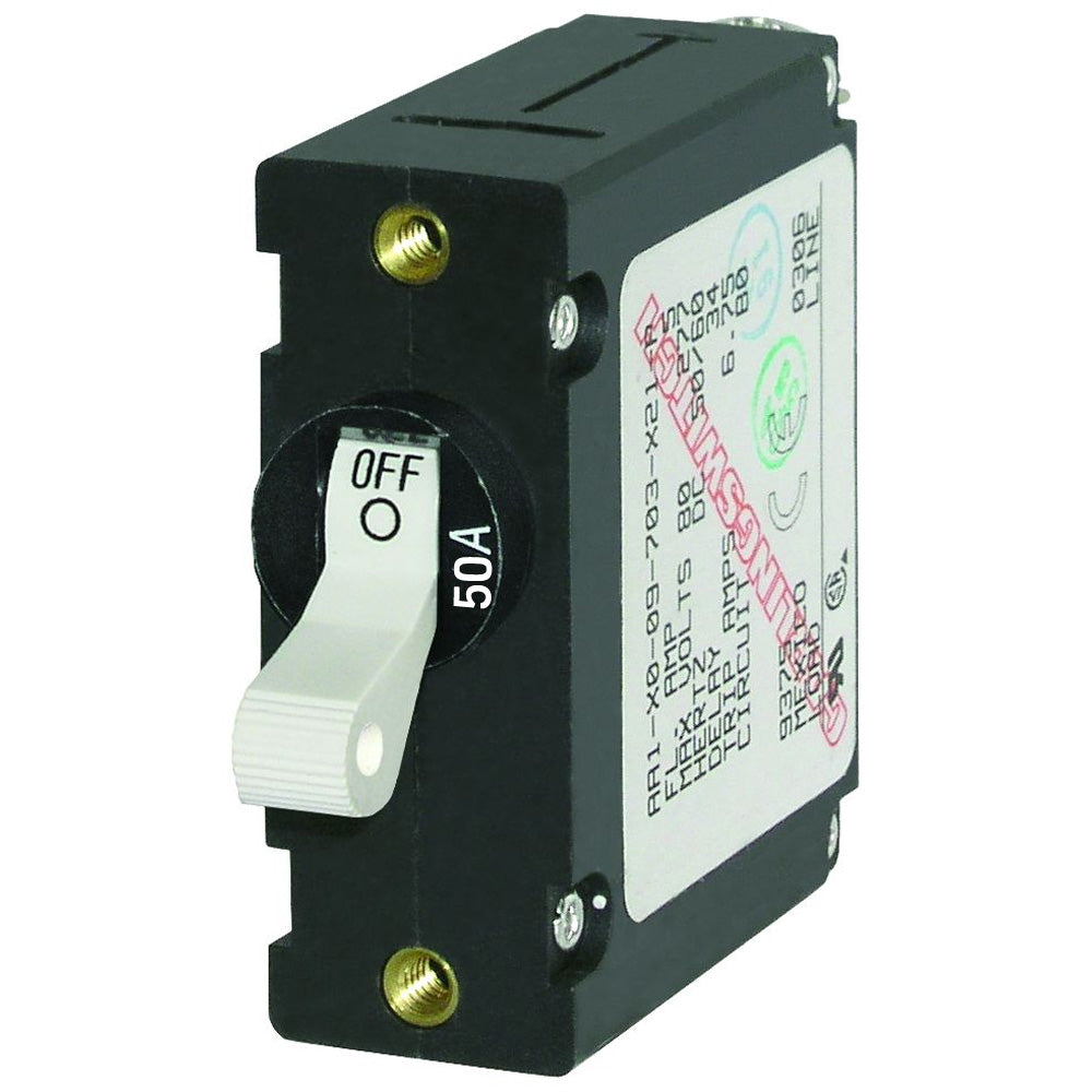 Blue Sea 7230 ACDC Single Pole Magnetic World Circuit Breaker 50AMP 7230