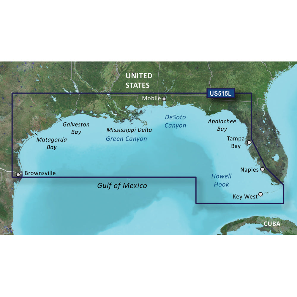 Garmin BlueChart g3 Vision HD VUS515L Brownsville Key Largo microSDSD 010C074400