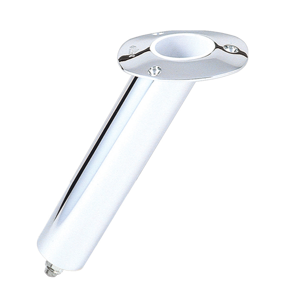 Lees 30 Degree Stainless Steel Swivel Base Flush Mount Rod Holder Medium 2 OD X 65 Tube fSmall Bent Butts RH5165