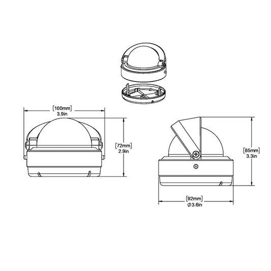 Ritchie S53W Explorer Compass Surface Mount White S53W