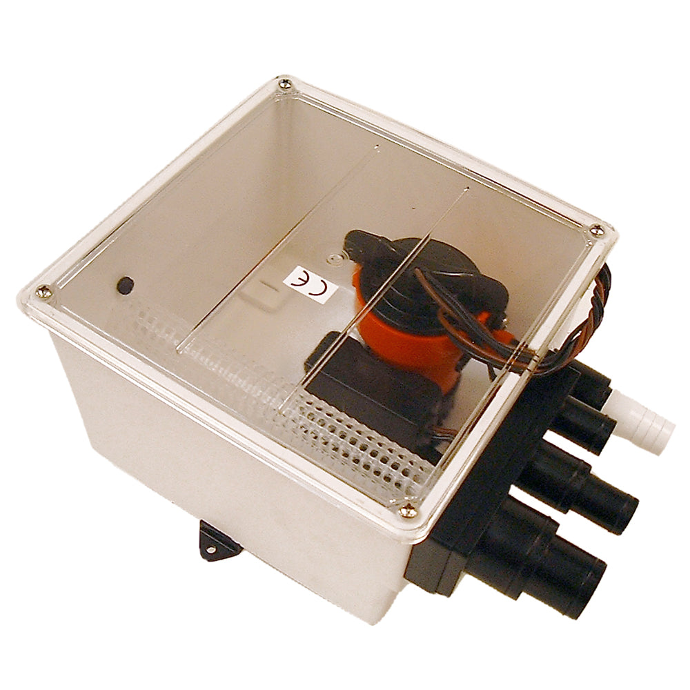Johnson Pump 1000 GPH Multi Port Shower Sump Pump 12V wSwitch 57151