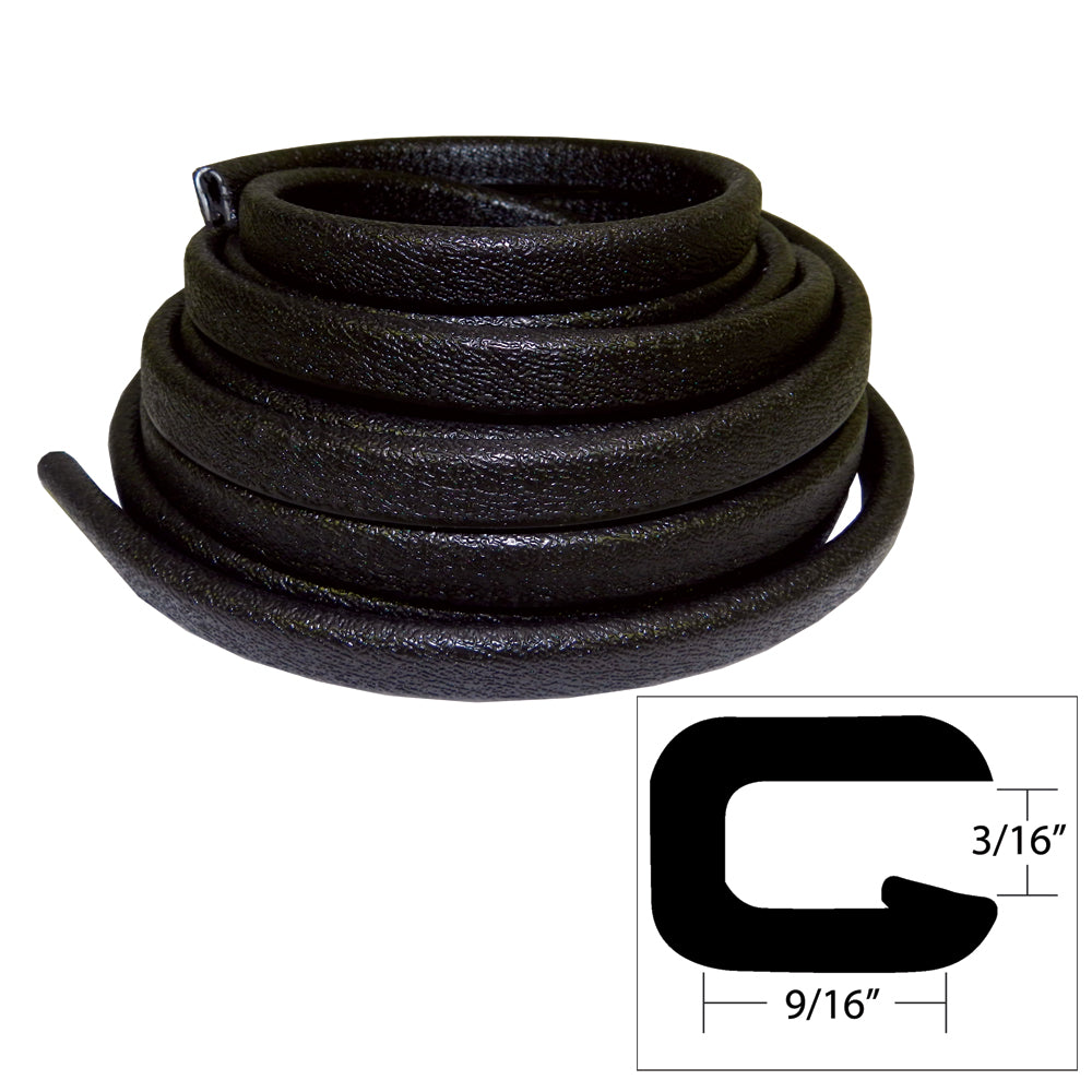 TACO Flexible Vinyl Trim 532 Opening x 916W x 25L Black V301005B251