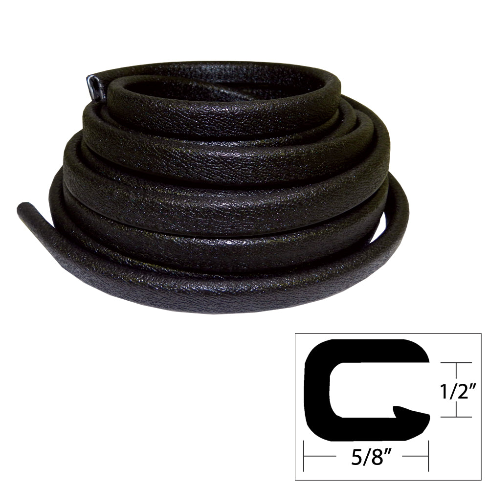 TACO Flexible Vinyl Trim 12 Opening x W x 25L Black V301316B251