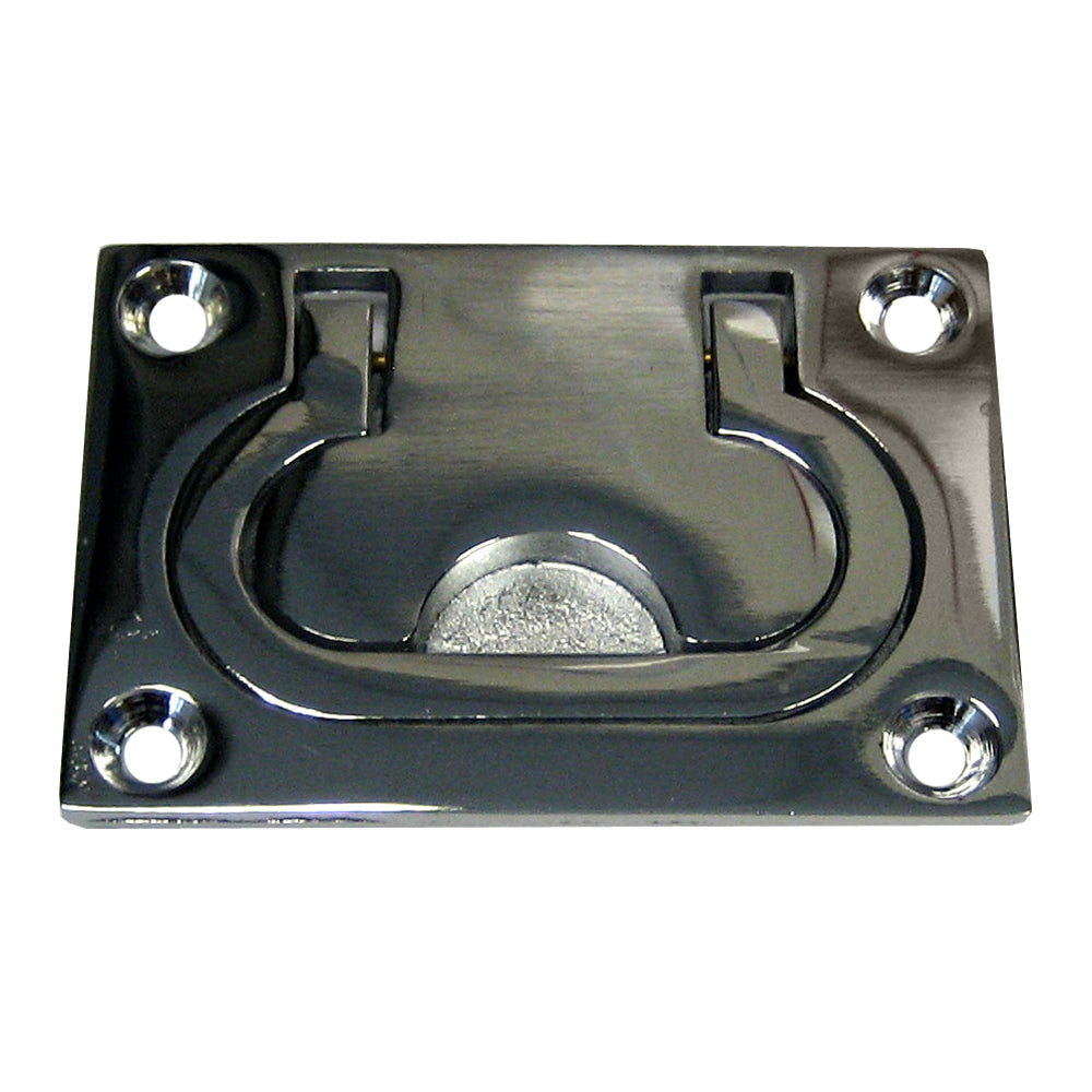 Whitecap Flush Pull Ring CPBrass 3 x 2 S3364C