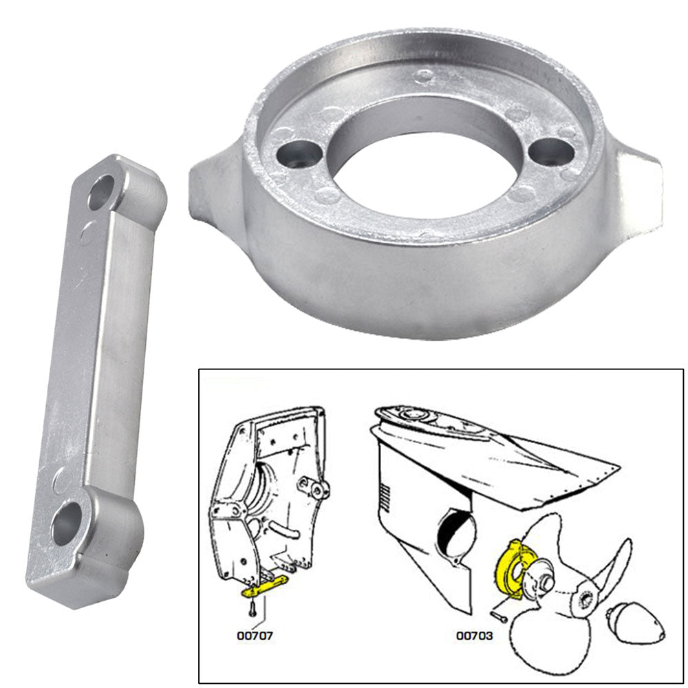 Tecnoseal Anode Kit wHardware Volvo 280 Zinc 20701