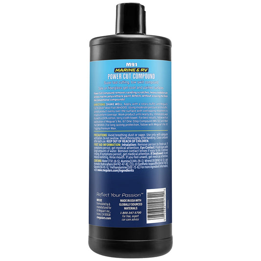 Meguiars 91 MarineRV Pro Grade Power Cut Compound 32oz M9132