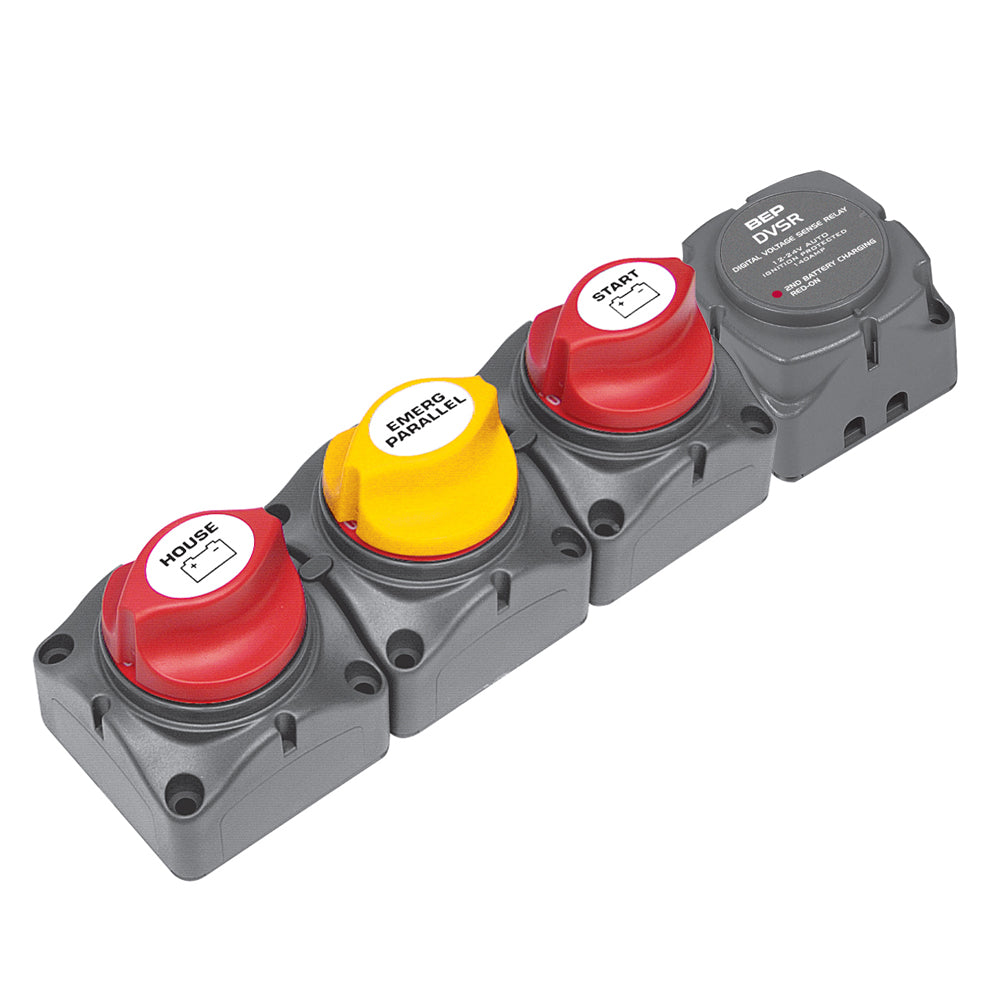 BEP Horizontal Battery Distribution Cluster fSingle Engine wTwo Battery Banks 716H140ADVSR