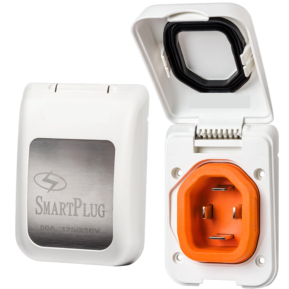 SmartPlug 50 AMP Male NonMetallic Inlet Cover White BM50PW
