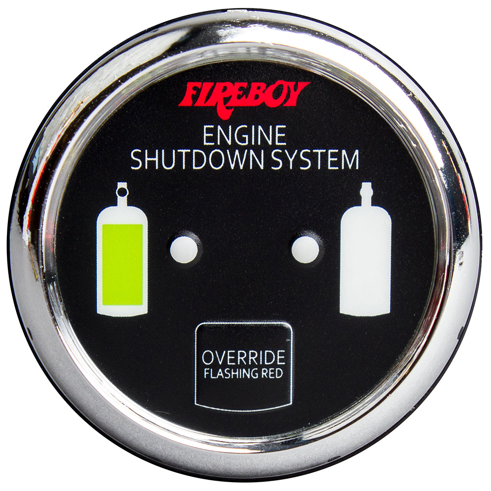 FireboyXintex Deluxe Helm Display wGauge Body LED Color Graphics fEngine Shutdown System Chrome Bezel Display DURCH20R