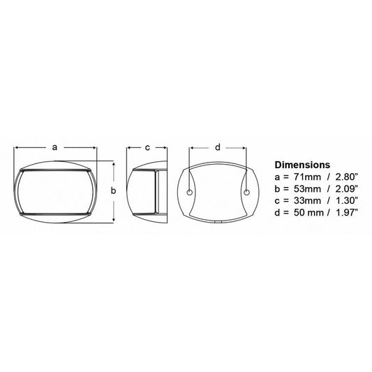 Hella Marine NaviLED Port Starboard Pair 2nm Clear LensBlack Housing 980520901