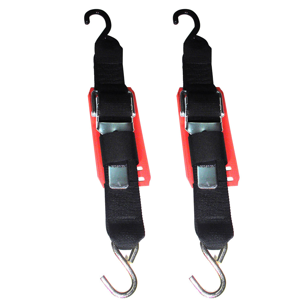 Rod Saver Paddle Buckle Trailer TieDown wVinyl Pad 2 x 4 Pair 2PB4VP