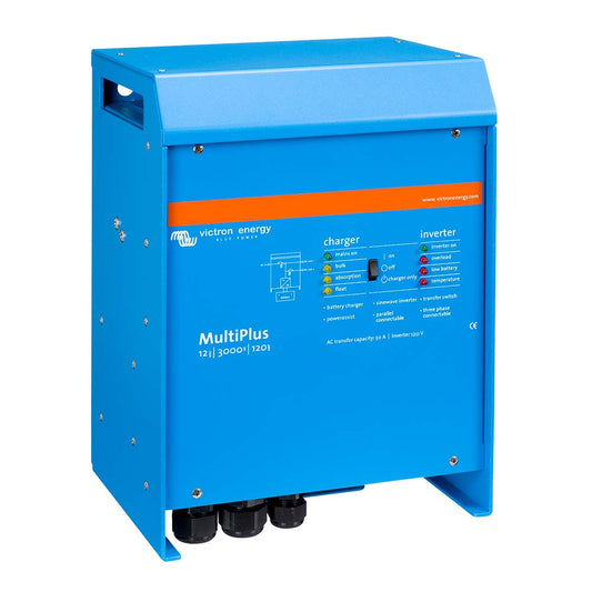Victron MultiPlus InverterCharger 12 VDC 3000VA 120vAC w120AMP Battery Charger 50AMP Transfer Switch PMP123021102