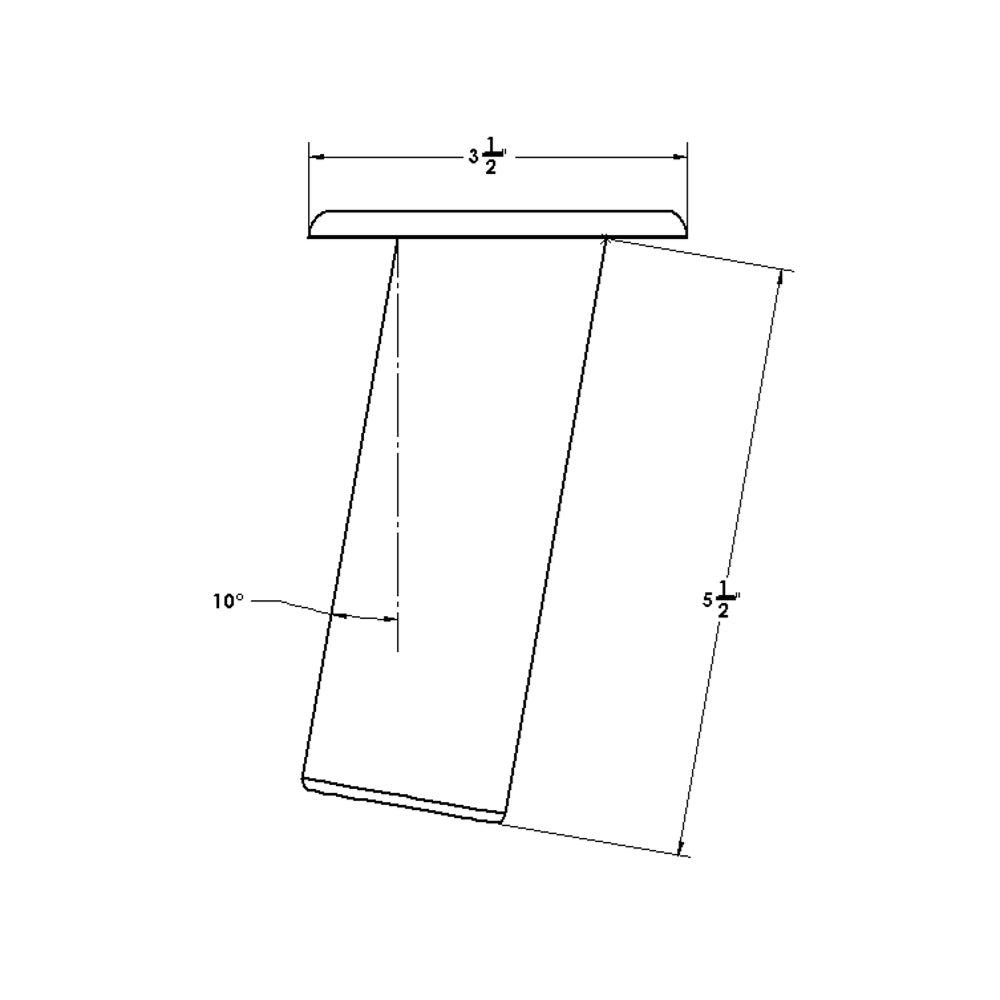 TACO Flush Mount Rod Holder 10 Deluxe Anodized Finish F310702BXY