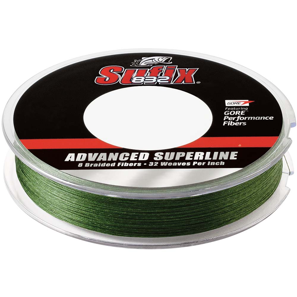 Sufix 832 Advanced Superline Braid 30lb LowVis Green 150 yds 660030G