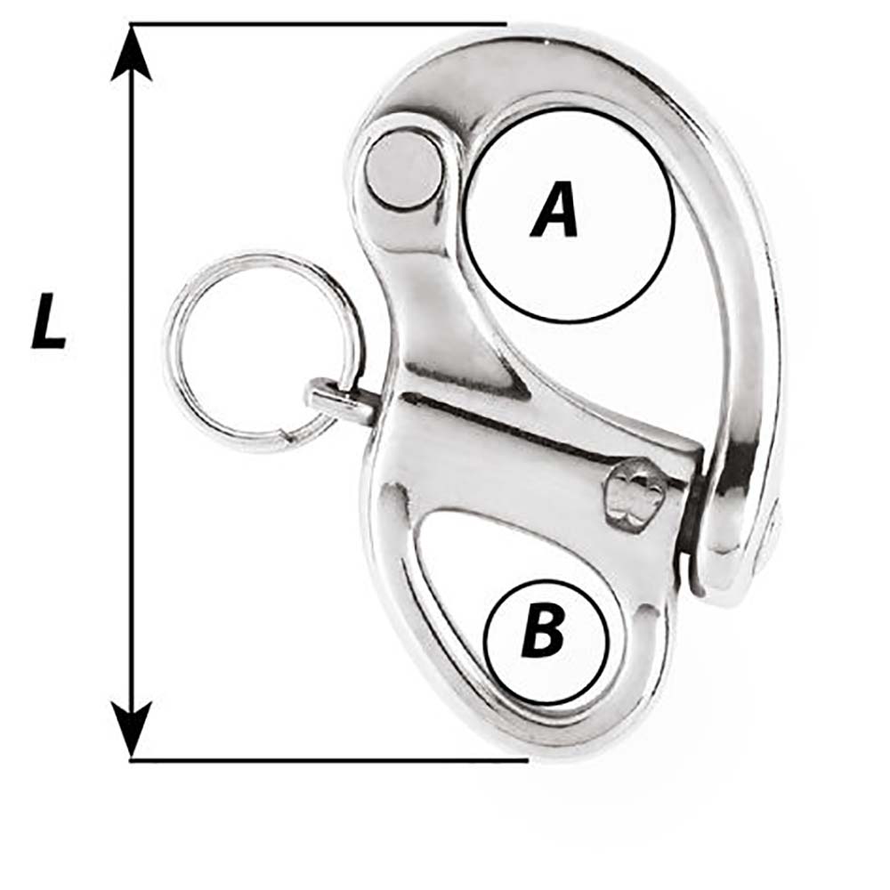 Wichard 234 Snap Shackle wFixed Eye 70mm 2472W