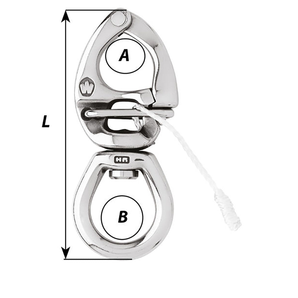 Wichard HR Quick Release Snap Shackle wLarge Bail Length 434 2776W