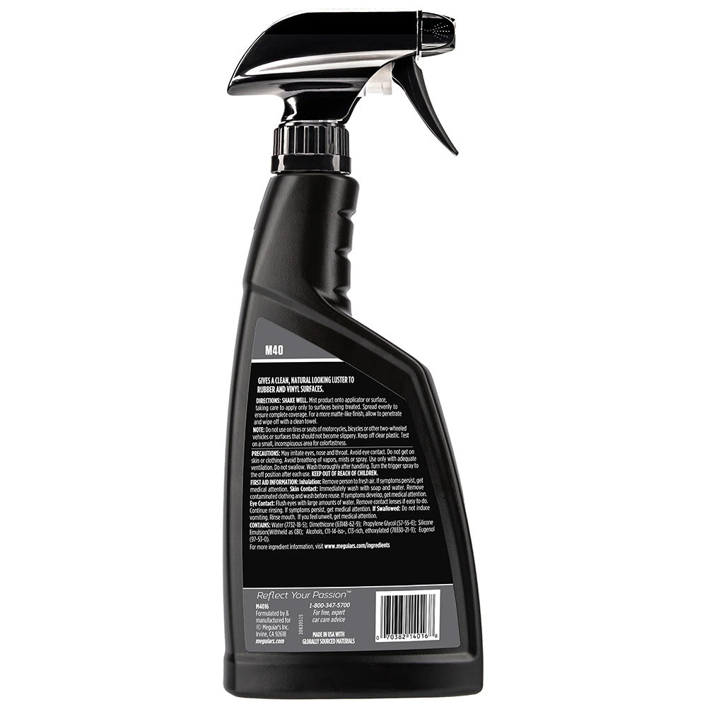 Meguiars M40 Mirror Glaze Vinyl Rubber Cleaner Conditioner 16oz M4016