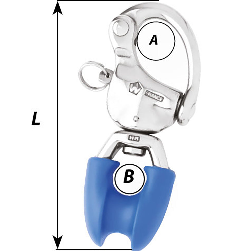 Wichard HR Snap Shackle With Thimble Eye 110mm Length 42164 2495W