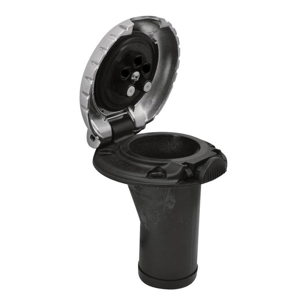 Attwood Deck Fill fCarbon Canister System Straight Body Scalloped Chrome Cap 99DFCCSZ1S