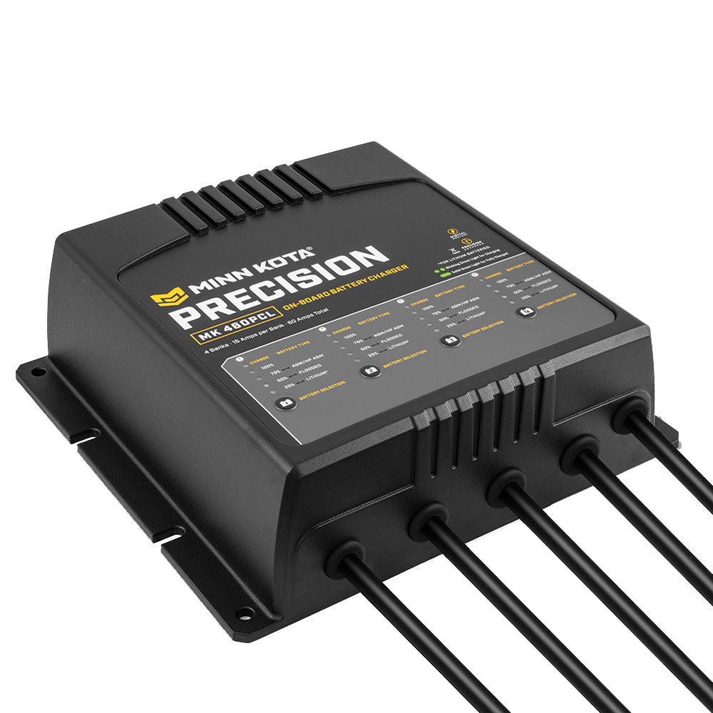 Minn Kota OnBoard Precision Charger MK460 PCL 4 Bank x 15 AMP LI Optimized Charger 1834604
