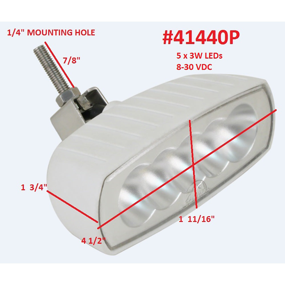 Scandvik Bracket Mount LED Spreader Light  White 41440P
