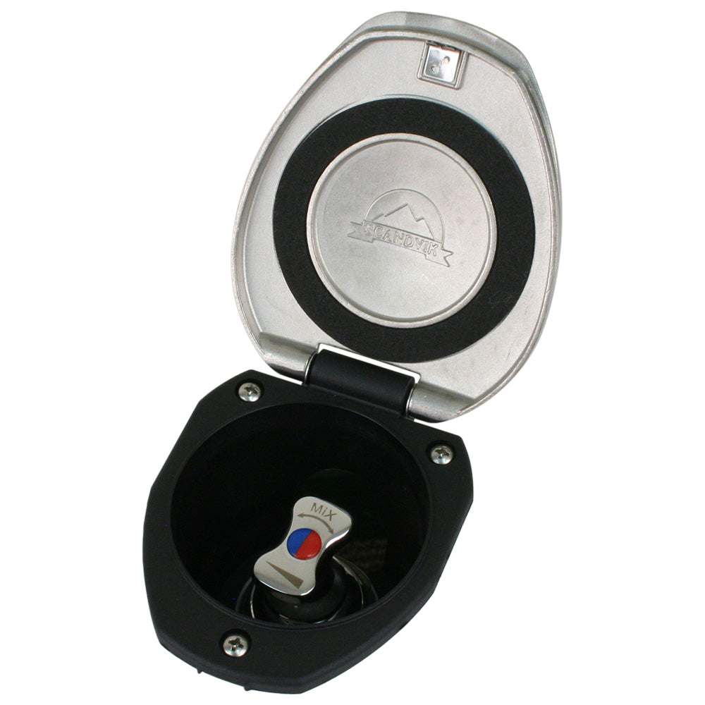 Scandvik Recessed THandle Mixing Valve  SS wBlack Cup 12127