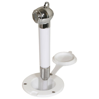 Scandvik Recessed Transom Shower w6 Hose  White 10055P
