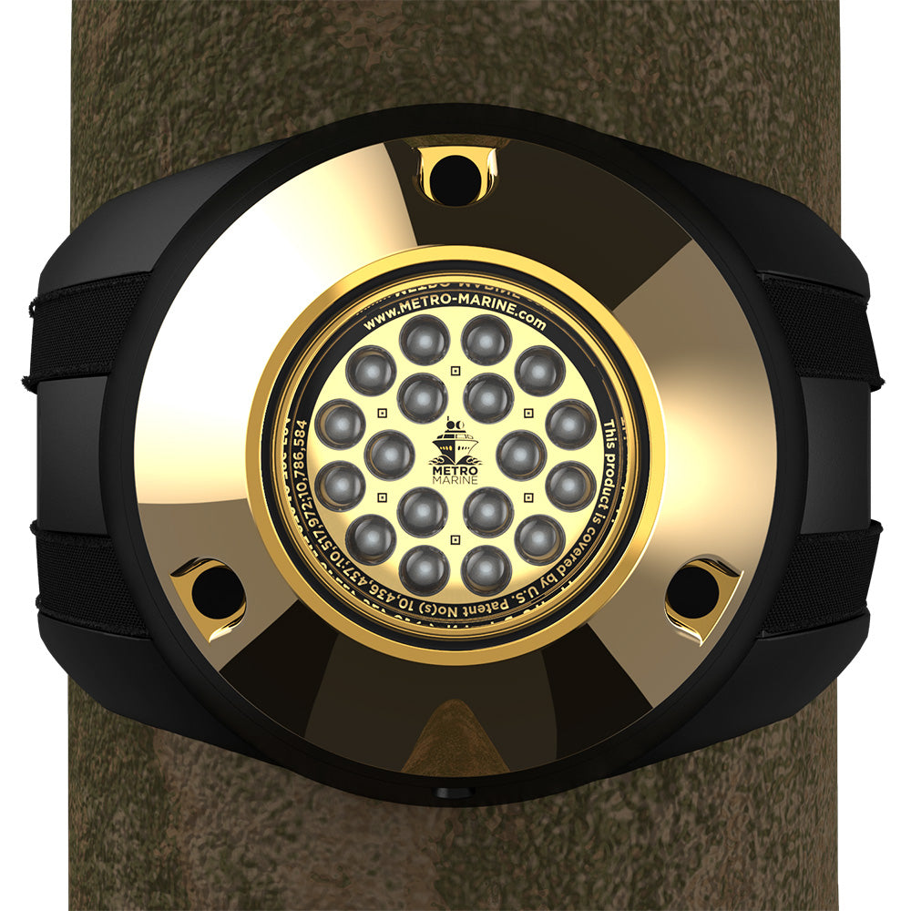 Metro Marine HighOutput Piling Mount Underwater Light wIntelligent Monochromatic LEDs  Green 90 Beam FPMR1G390