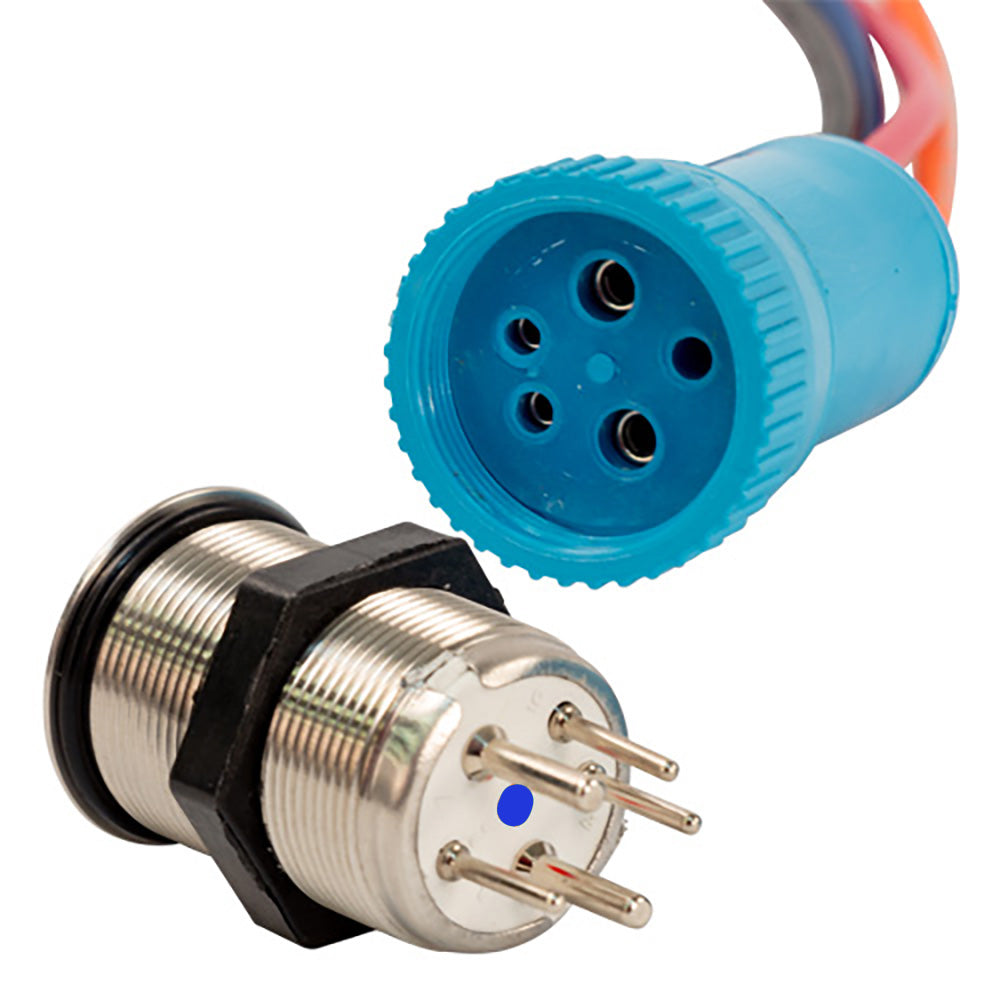 Bluewater 22mm Push Button Switch  OffOnOn Contact  BlueGreenRed LED  1 Lead 905931131