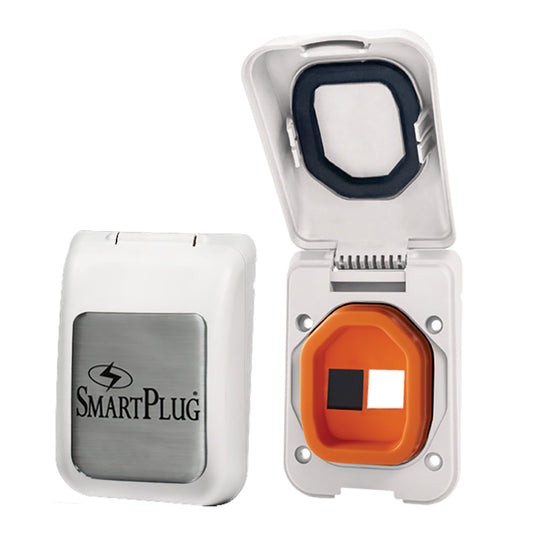 SmartPlug Data Port CaseInlet Only  White Cover wOne Blank Plug  One Open Port BDBPW