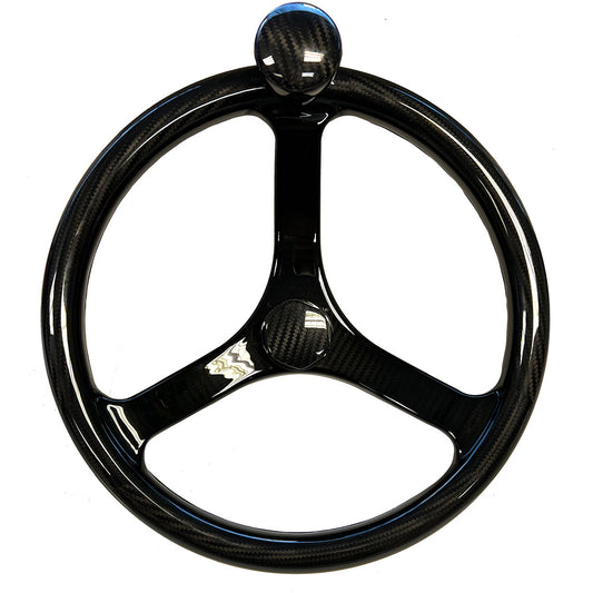 Schmitt Marine Carbon Fiber Primus Wheel wKnob 135 wSanntoprene Finger Grip 34 Tapered Shaft wCF Nut 7461321FGKCFN