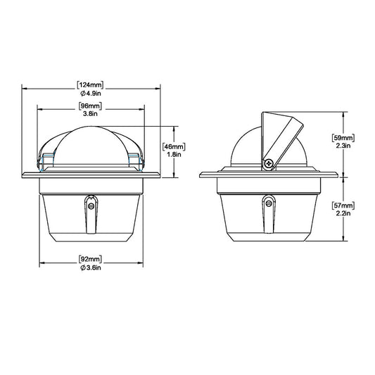 Ritchie F50 Explorer Compass  Flush Mount  Black F50