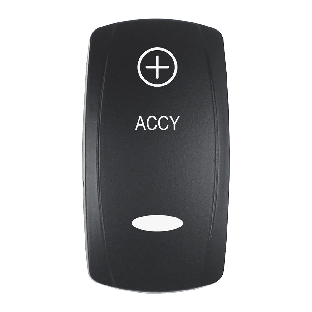 Pacer Actuator  ACCY fV Series Contura Switches  Black  Laser Etched TopBottom Light EV2LEACC