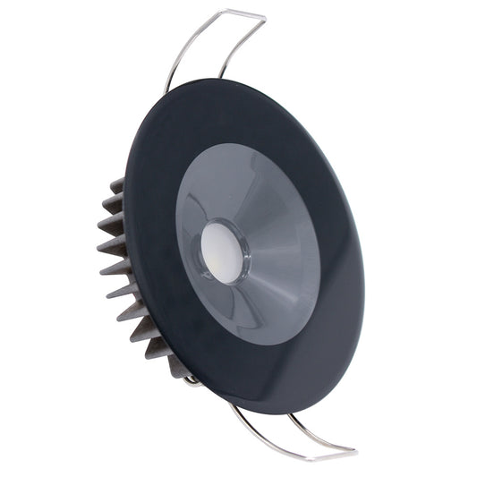 Lumitec Illusion Flush Mount LED Down Light  Spectrum RGBW  Cool White  Black Housing 117157