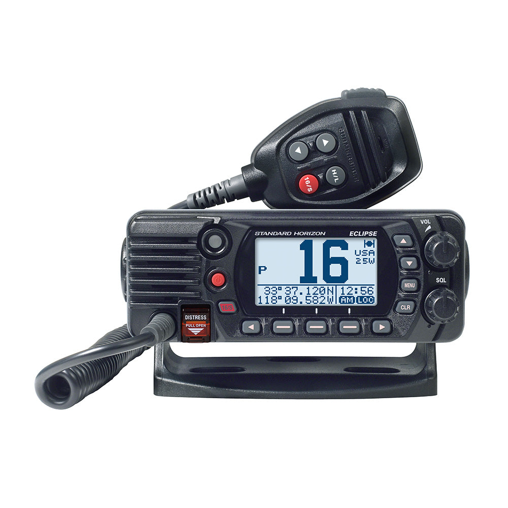 Standard Horizon GX1410GB Eclipse Series 25W Fixed Mount VHFGPS  Black GX1410GB