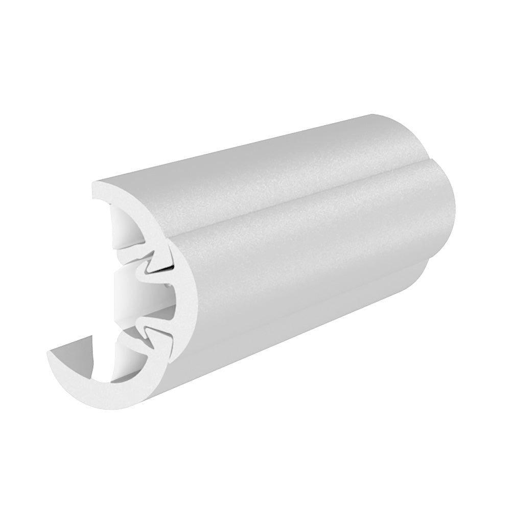 TACO SuproFlex Rub Rail Kit wFlex Vinyl Overlay Insert  2H x 114W x 80L  White wWhite Insert V119993WWK802
