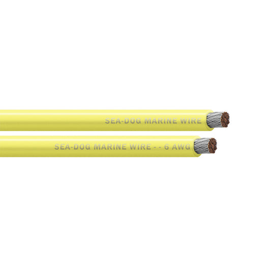 SeaDog 6 AWG Yellow Battery Cable  25 8006030